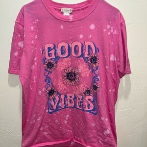 Altar'd State Pink 'Good Vibes' Tee